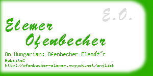 elemer ofenbecher business card